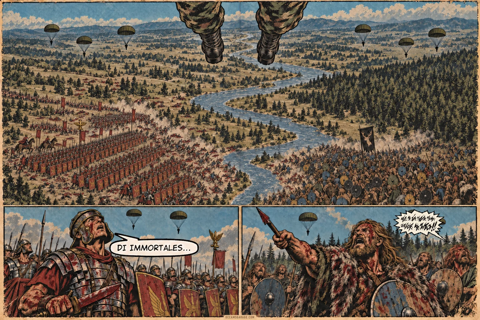 Iron Birds: 16 AD, episode 1, pages 6 and 7